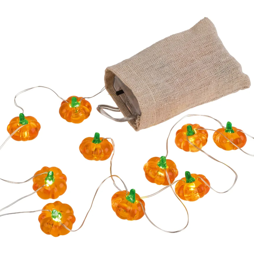 Pumpkin-Shaped LED String Lights