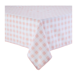 Pink Check Tablecloth