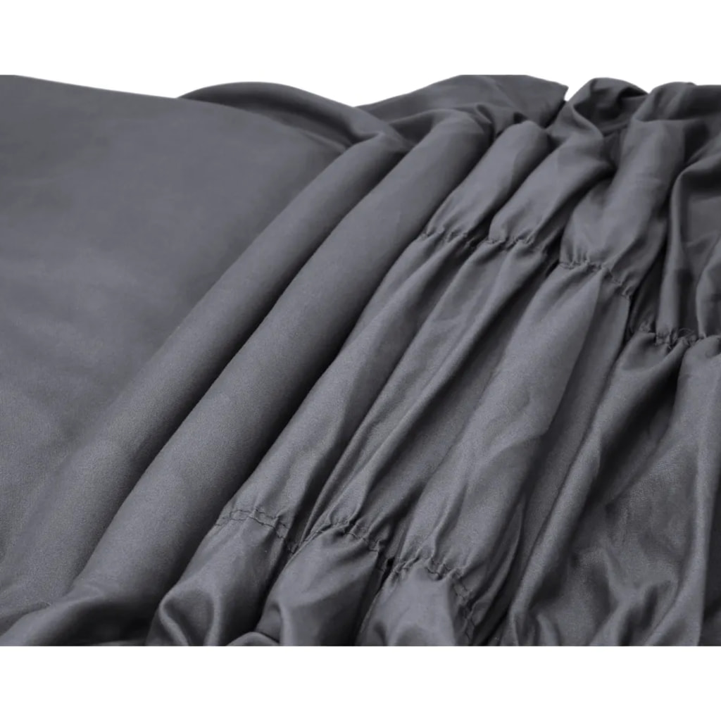 LIVARNO - Grey Ruched Satin Duvet Cover Set - King
