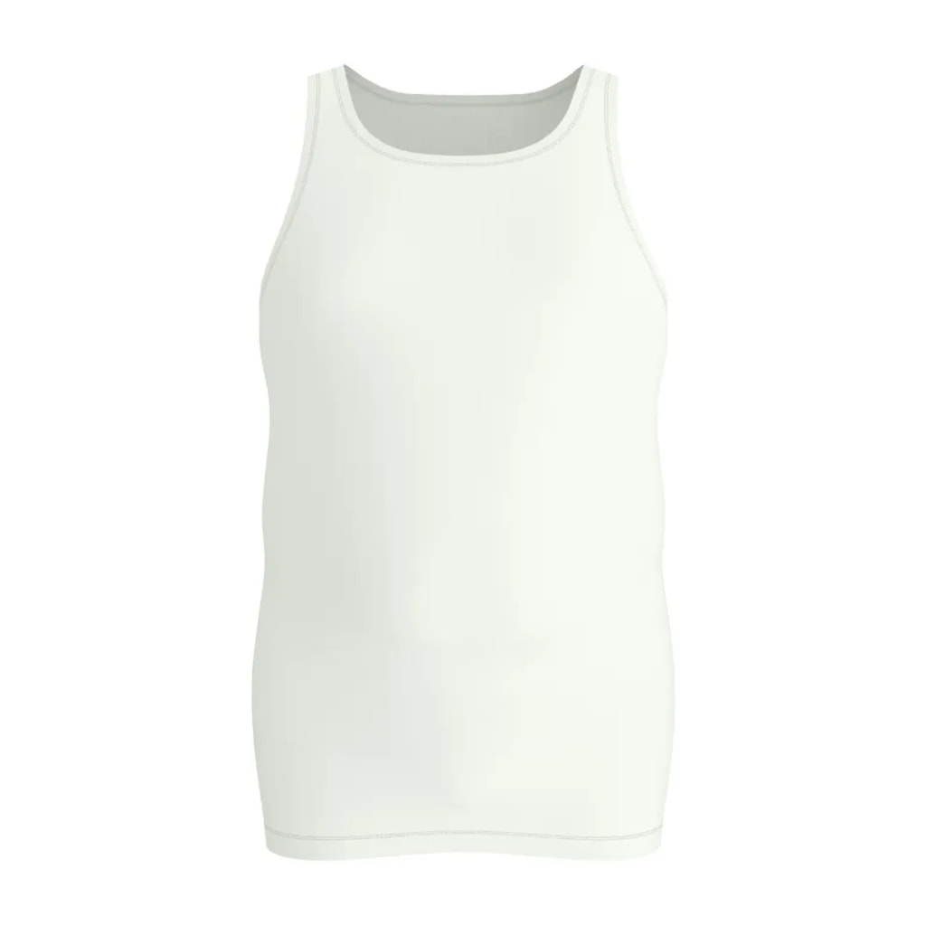 Men’s White Ribbed Vests - 3 Pack