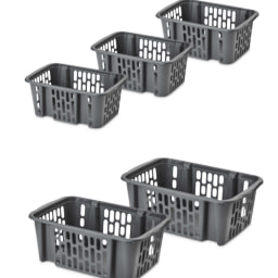 Light Grey Plastic Basket Set