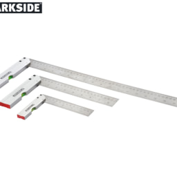 Parkside Try Square Set /Ruler and Level with Handle/Saw Angle Guide