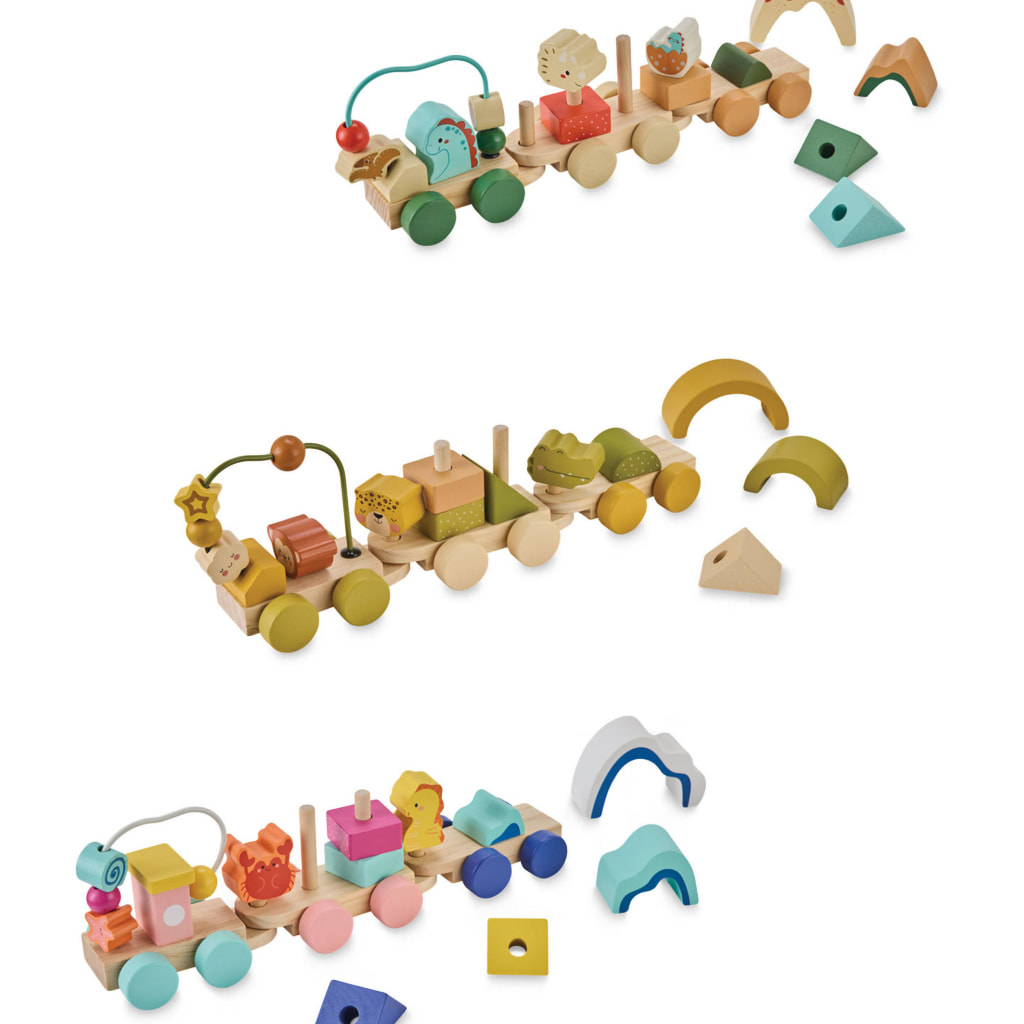 Wooden Animal Train