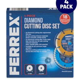 Diamond Cutting Disc 4 Piece Set