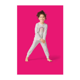 Kids’ White Pyjamas With Rainbow Design