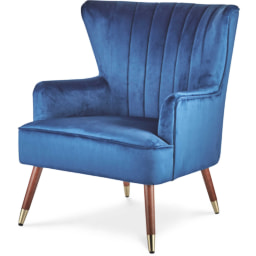Navy Wing Back Armchair