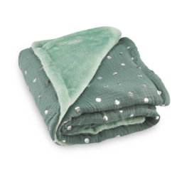 Green Dots Muslin Baby Blanket