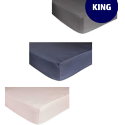 King Percale Cotton Fitted Sheet