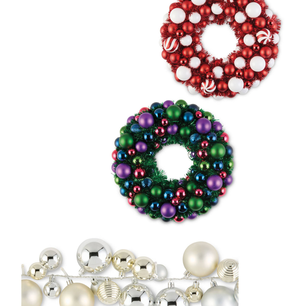 LED Bauble Garland/Wreath
