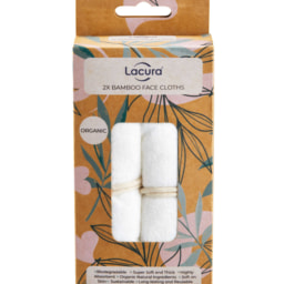 Lacura Bamboo Face Cloths 2 Pack