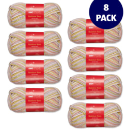 Muted Pink Rainbow Yarn 8 Pack