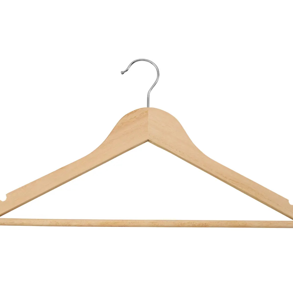 Wooden Coat Hangers - 5 Pack