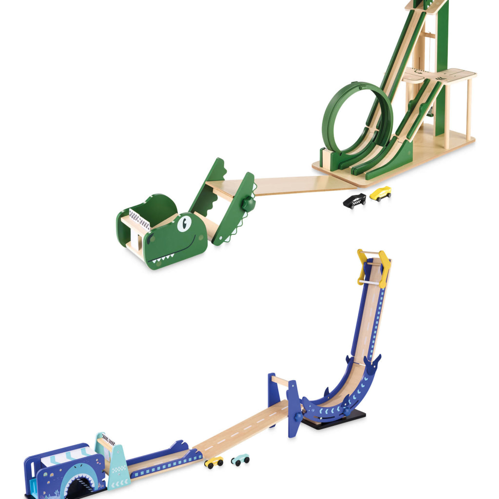 Wooden Downhill Racetrack