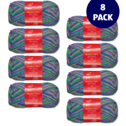 Bright Emerald Rainbow Yarn 8 Pack