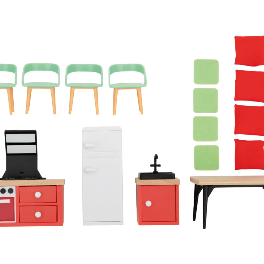 Doll's House Kitchen Furniture - 16 Pieces