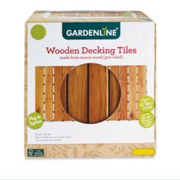 Parallel Wooden Decking Tiles 4 Pack