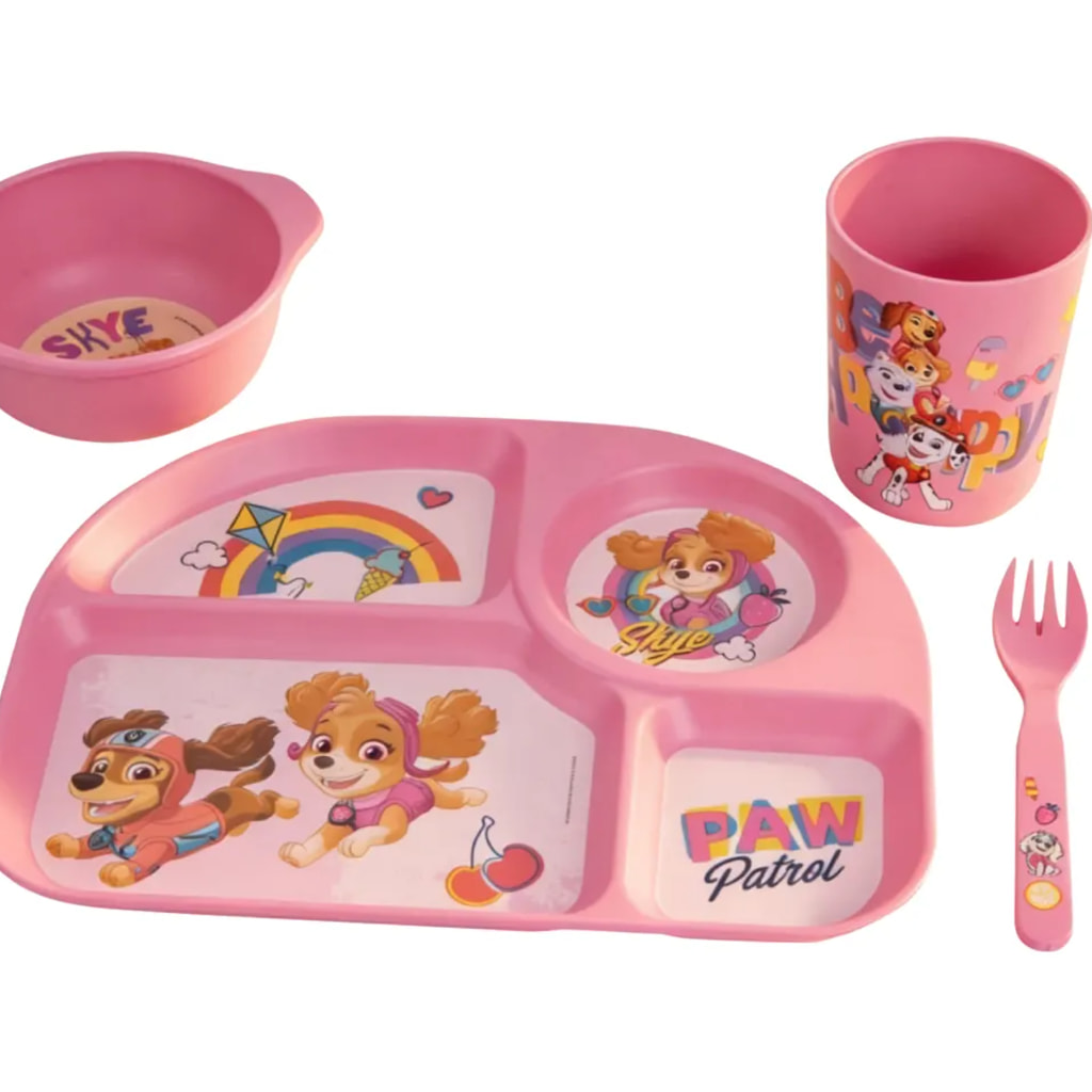 Kids’ PAW Patrol Pink Tableware Set - 5 Pieces