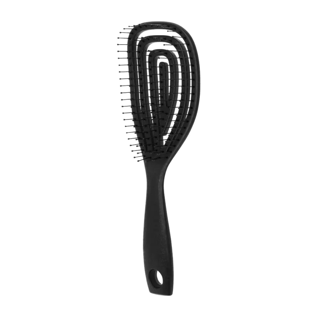 Black Straw Hairbrush