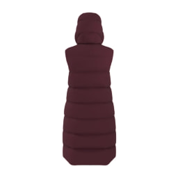 Ladies’ Red Longline Padded Gilet