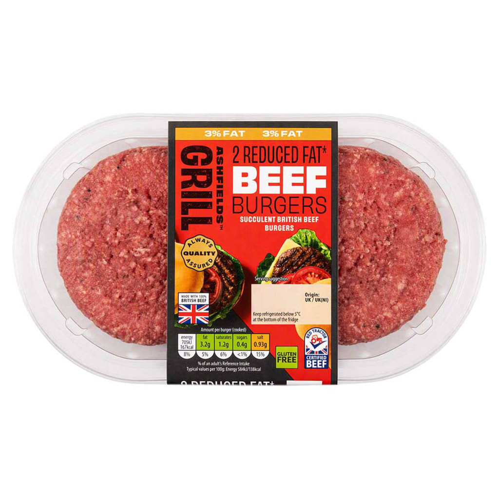 3% Fat Beef Burgers