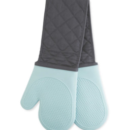 Grey/Blue Silicone Double Oven Glove