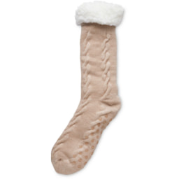 Adults' Avenue Cream Slipper Socks