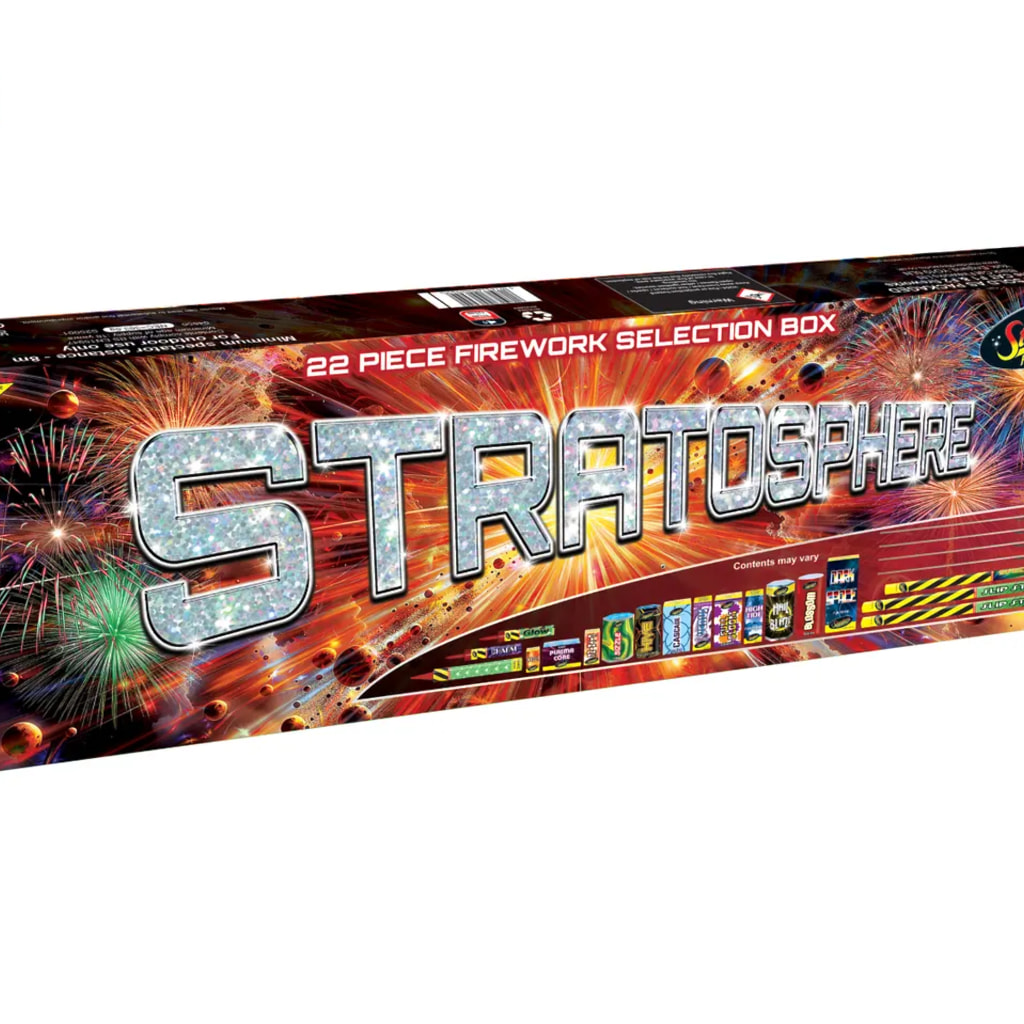 STANDARD FIREWORKS - Stratosphere Selection Box - 22 Pieces