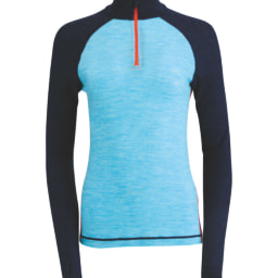 Ladies' Merino Zip Neck Top