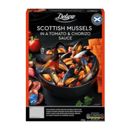 Deluxe Scottish Mussels in a Tomato & Chorizo Sauce
