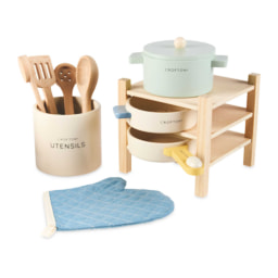 Little Town Wooden Pots & Pans Set