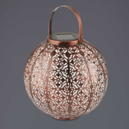Copper Moroccan Solar Lantern 2 Pack