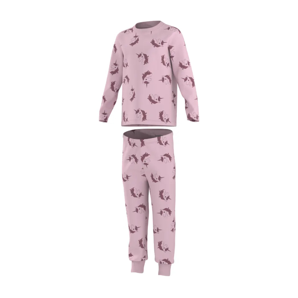 Kids’ Pink Pyjamas With Unicorn Pattern