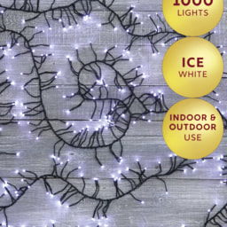 1000 Ice White LED Cluster Lights