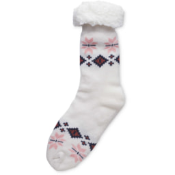 Adults' Avenue White Slipper Socks