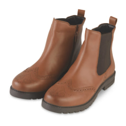 Ladies' Brown Leather Chelsea Boots