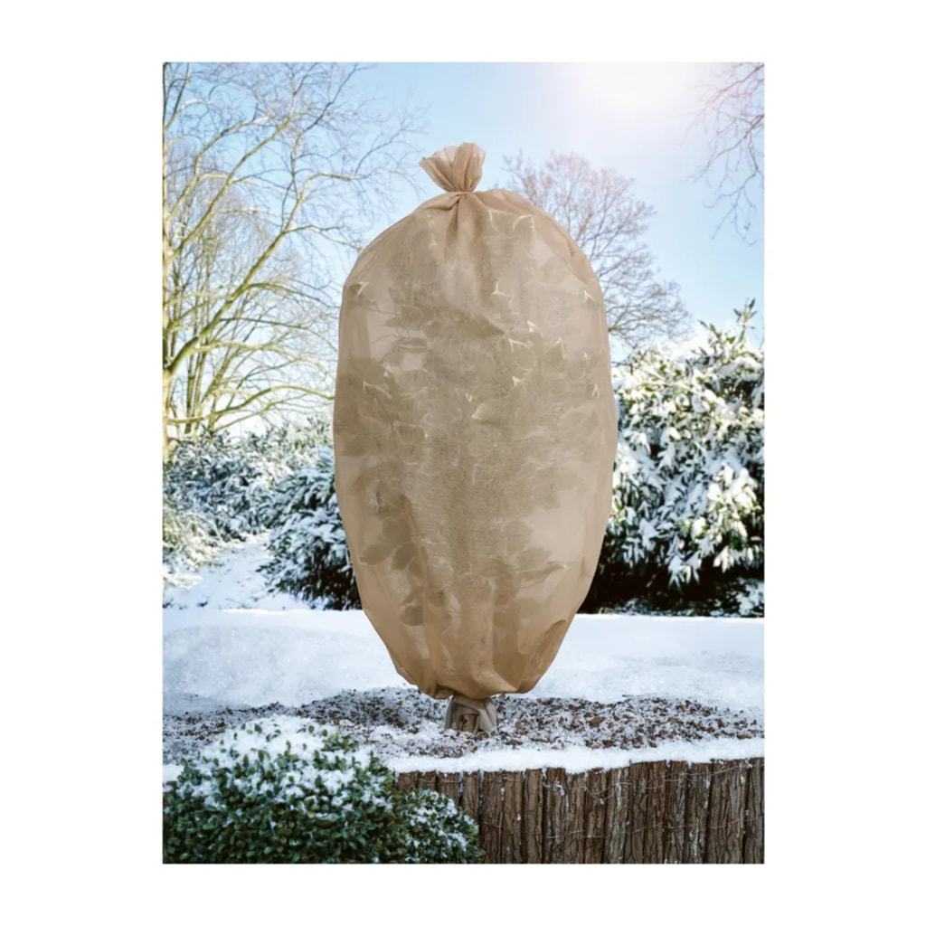 Winter Plant Fleece Jacket - Beige