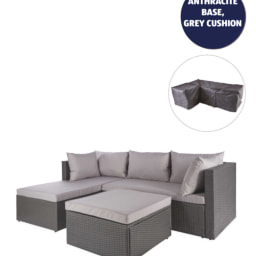 Anthracite & Grey Corner Sofa