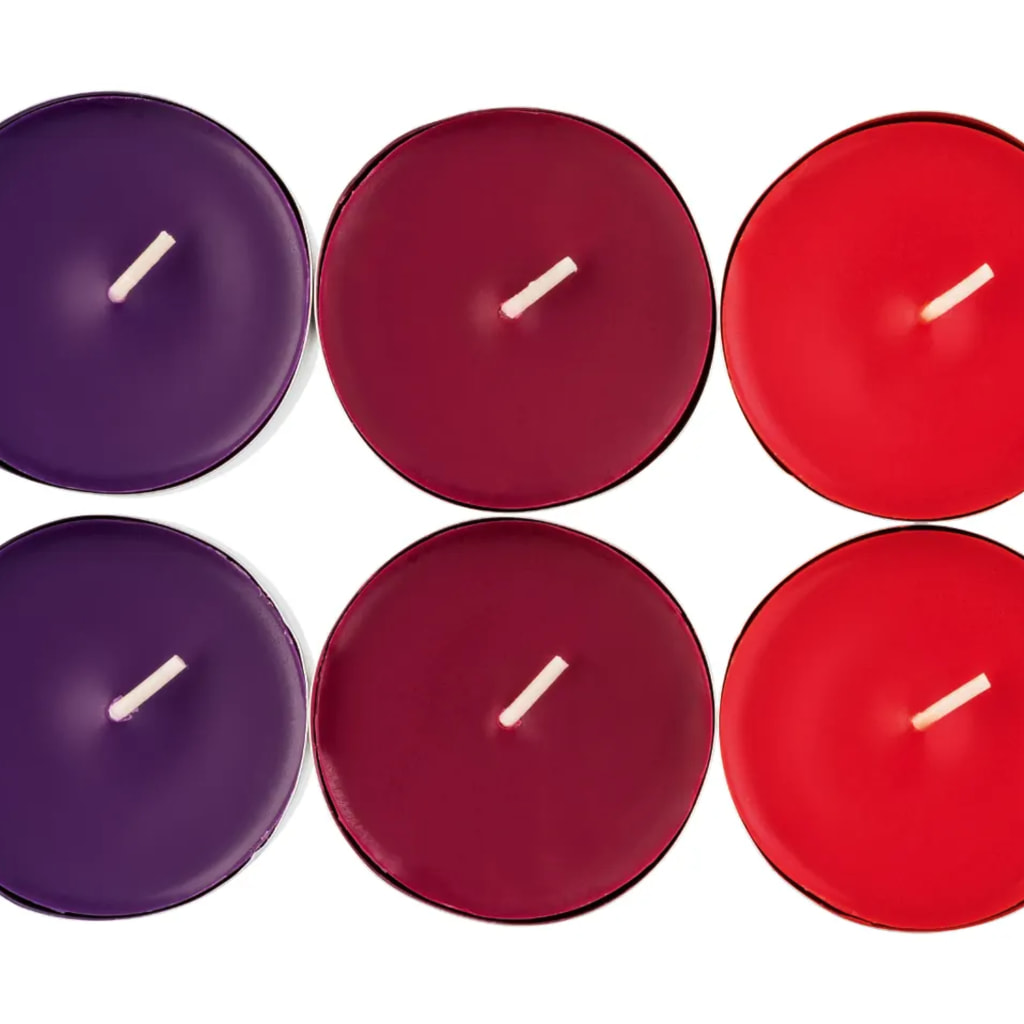 Large Cherry Scented Tealights - 6 Pack