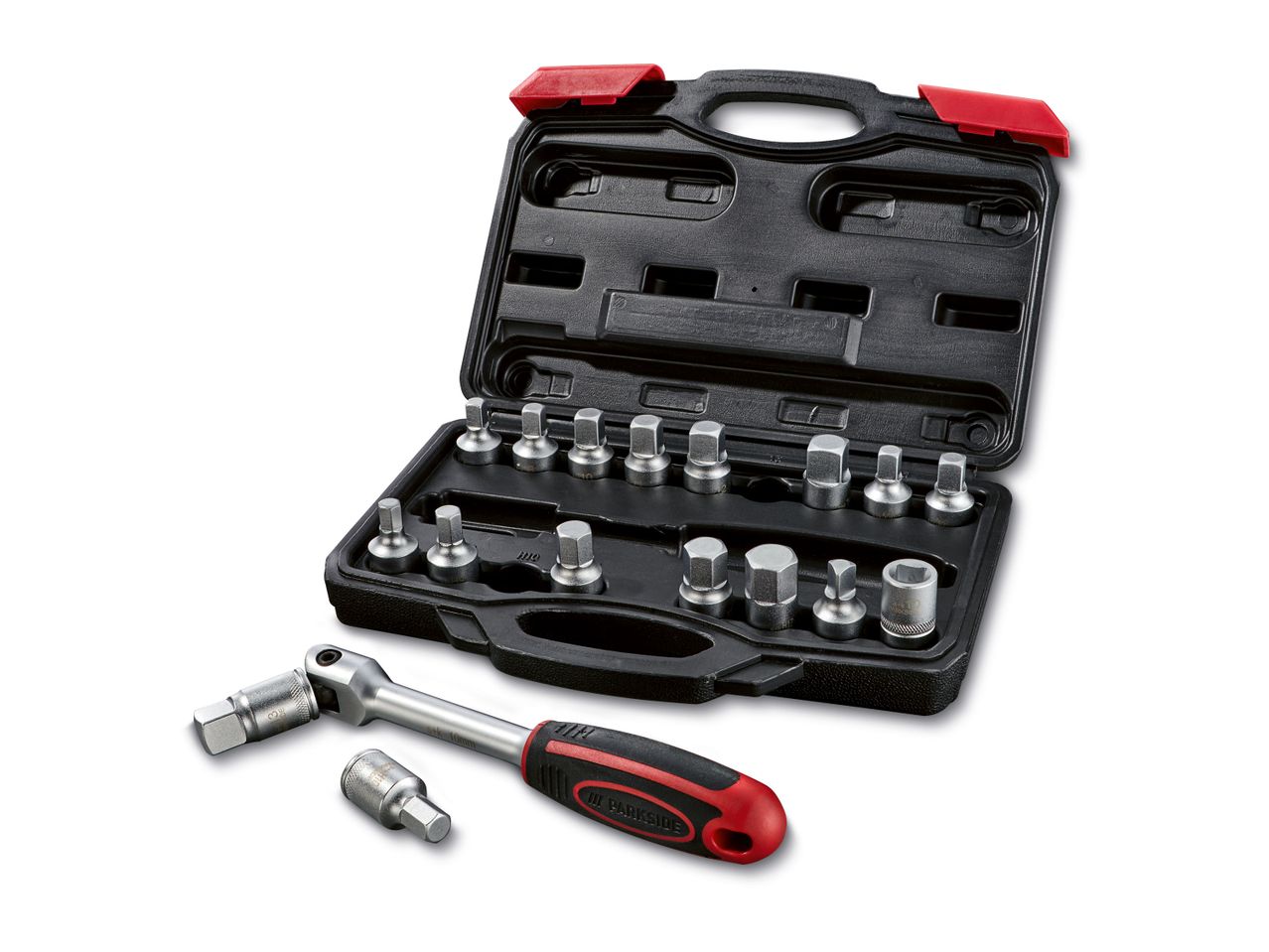 Parkside 18-Piece Drain Plug Key Set With Storage Case