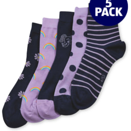 Kids' 5 Pack Rainbow Socks