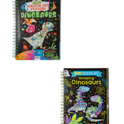 Bookoli Dinosaur Scratch Art Books
