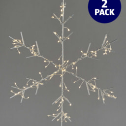 LED Hanging Snowflakes 2 Pack