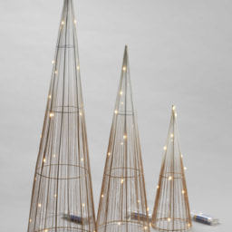 Gold Light Up Obelisks 3 Pack