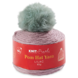 Lilac Pom Hat Yarn
