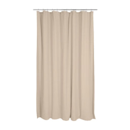 Beige Seersucker Shower Curtain