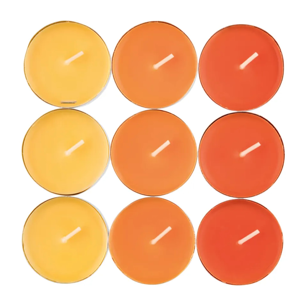 Orange Scented Tealights - 18 Pack