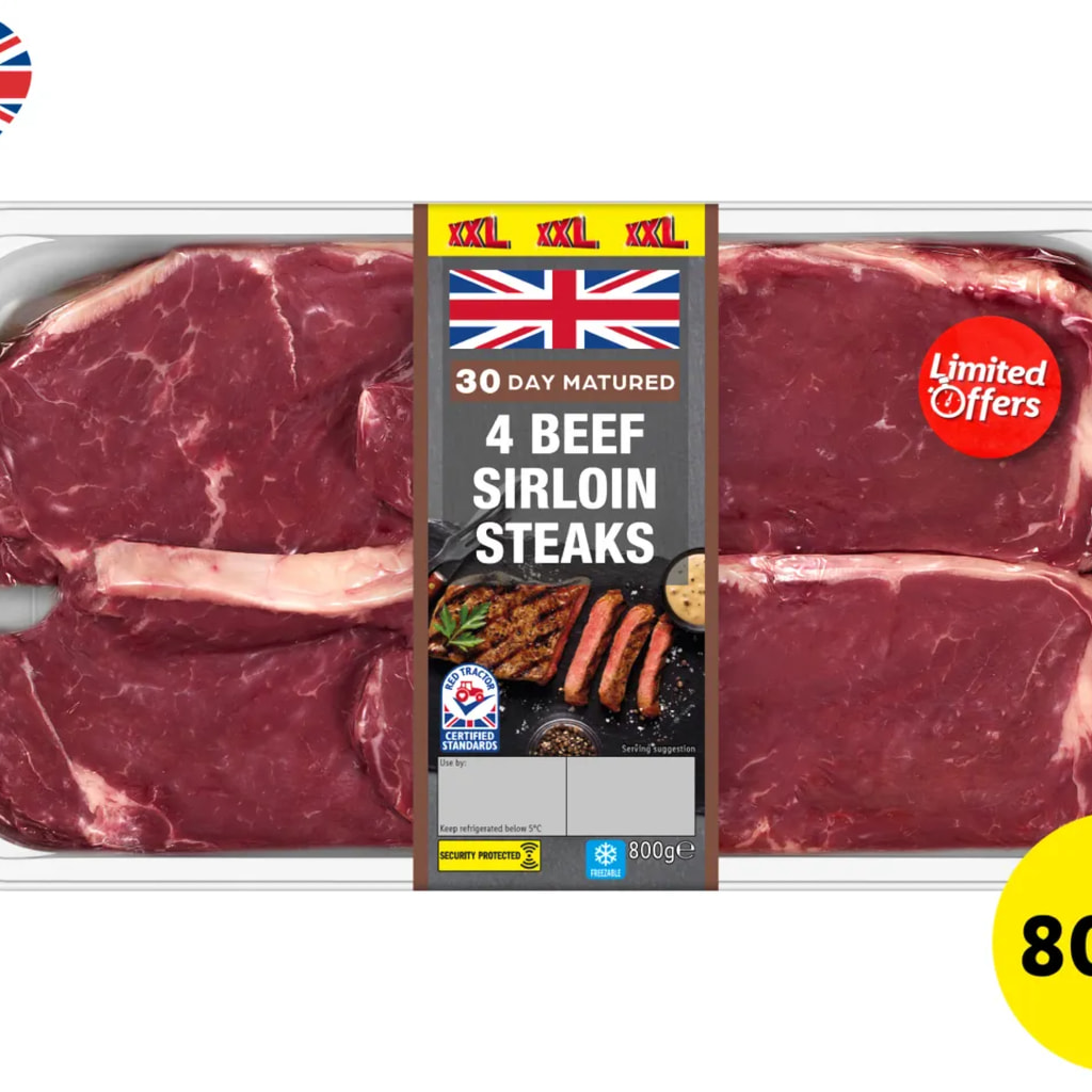 4 British Beef Sirloin Steaks