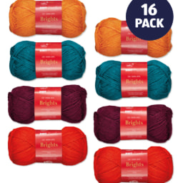 Bright Double Knit Yarn 16 Pack