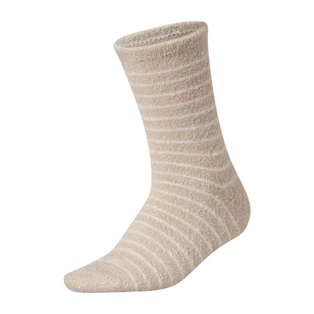 Ladies’ Beige Fluffy Socks - 2 Pairs