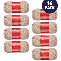 Muted Pink Rainbow Yarn 16 Pack